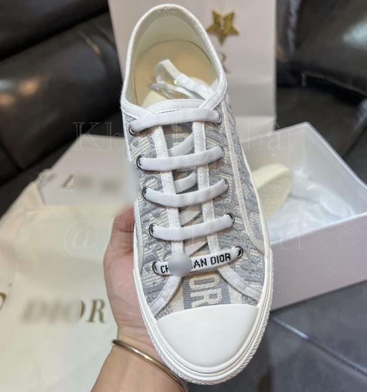 Walk’n’Dior Sneaker Gray Dior Oblique Embroidered Cotton – Flex Project