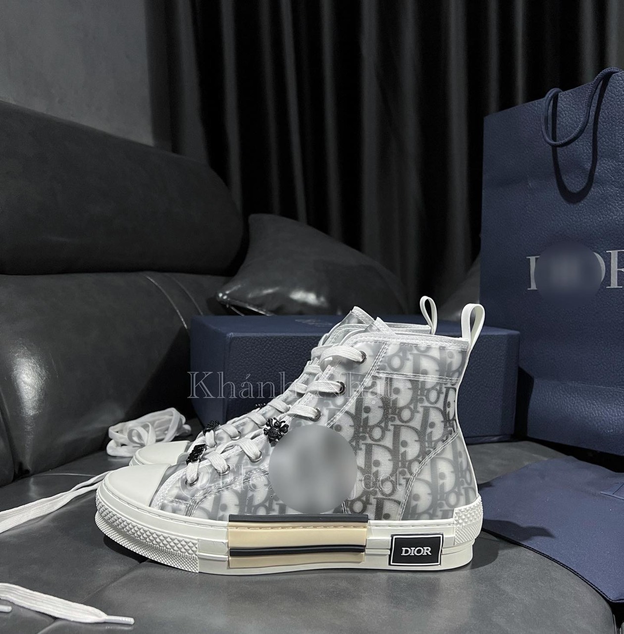 B23 High Top Sneaker White And Black Dior Oblique Canvas – Flex Project